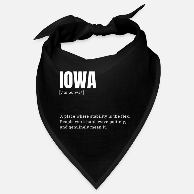 Iowa Bold Typografie Statement Bandana