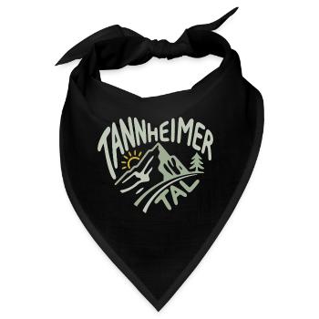 Tannheimer Tal Alpen Herz Panorama - Bandana - Schwarz - Vorne