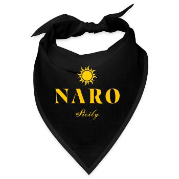Naro Sizilien Sonne - Bandana - Schwarz - Vorne