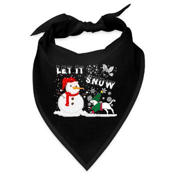 Schneemann lass es schneien - Bandana - Schwarz - Vorne