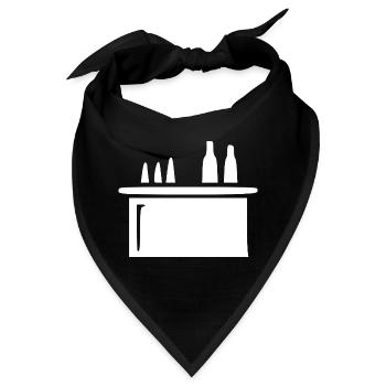 Bar Cocktailbar Gastronomie Geschenk Barkeeper  - Bandana - Schwarz - Vorne