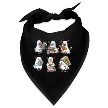 Lesende Entenbibliothek - Bandana - Schwarz - Vorne