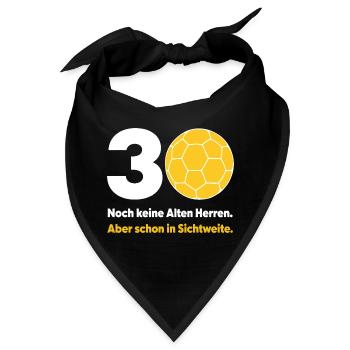 30. Geburtstag Handball – Noch keine Alten Herren - Bandana - Schwarz - Vorne