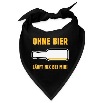 Ohne Bier Läuft Nix Bei Mir! (Bierchen / NEG 3C) - Bandana - Schwarz - Vorne