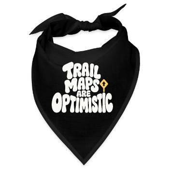 Wanderhumor – Trail Maps Are Optimistic - Bandana - Schwarz - Vorne