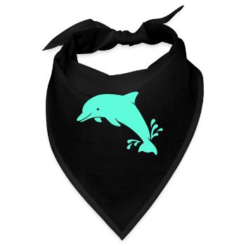 Delphin - Bandana - Schwarz - Vorne