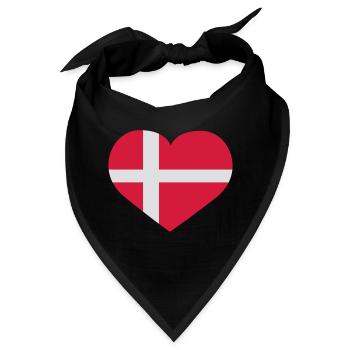 Skandinavien Herz - Bandana - Schwarz - Vorne