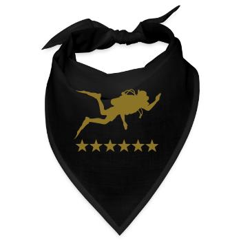 Taucher - Tauchen - Bandana - Schwarz - Vorne