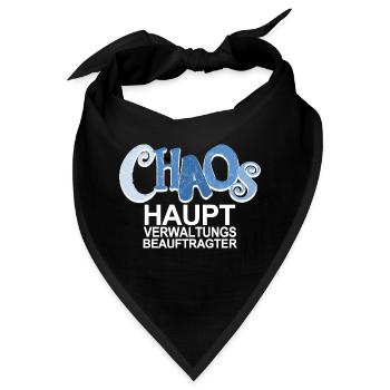 Chaos Beauftragter - lustiger Spruch für Väter - Bandana - Schwarz - Vorne