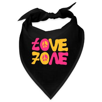 lieben Friedens siebziger 70 - Bandana - Schwarz - Vorne