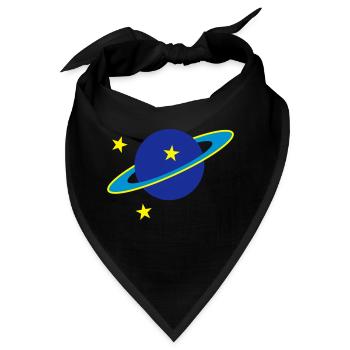 Saturn - Bandana - Schwarz - Vorne