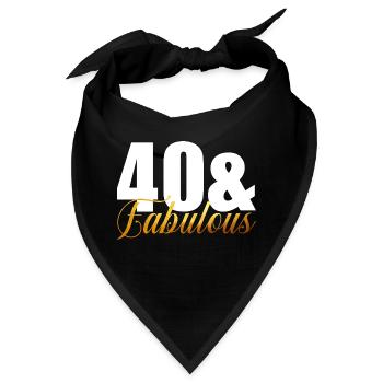 40 & fabelhaft - Bandana - Schwarz - Vorne