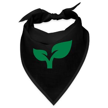Pflanze - Bandana - Schwarz - Vorne