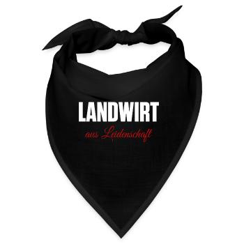 Landwirt aus Leidenschaft - Bandana - Schwarz - Vorne