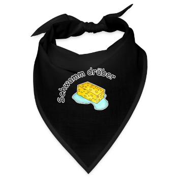 Schwamm drüber Geschenk Idee putzen - Bandana - Schwarz - Vorne