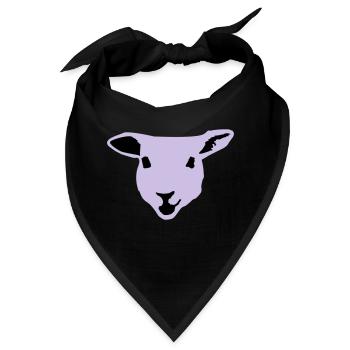 Schaf, Lamm - Bandana - Schwarz - Vorne