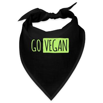 GO VEGAN - Bandana - Schwarz - Vorne