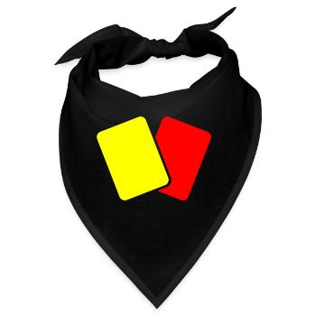 Rote & gelbe Karte Fußball - Bandana - Schwarz - Vorne