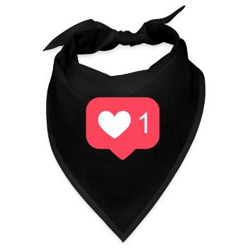 Herz mag ich - Bandana - Schwarz - Vorne