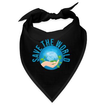 Save the World - Bandana - Schwarz - Vorne