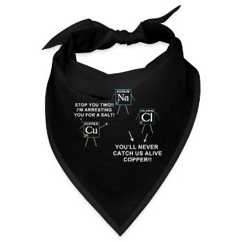 Wortspiel mit chemischen Elementen für Chemieliebhaber - Bandana - Schwarz - Vorne