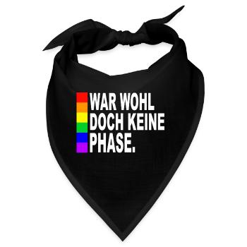 War wohl doch keine Phase - Bandana - Schwarz - Vorne