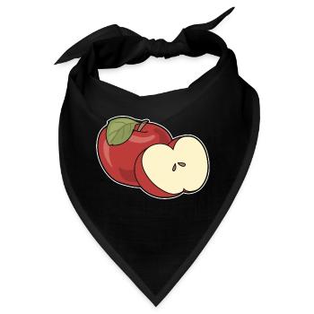 Apfel - Bandana - Schwarz - Vorne