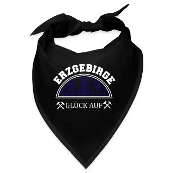 Tradition im Erzgebirge - Bandana - Schwarz - Vorne