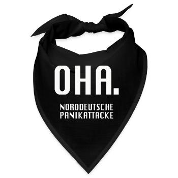 Oha. Norddeutsche Panikattacke - Bandana - Schwarz - Vorne