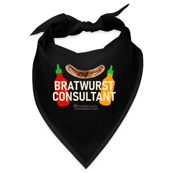 Grillspruch Bratwurst Consultant - Bandana - Schwarz - Vorne