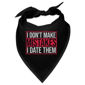 Date Mistakes Zitat Logo - Bandana - Schwarz - Vorne