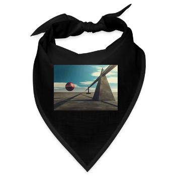 Surreales 3D-Design - Bandana - Schwarz - Vorne