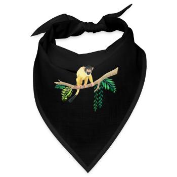 kleines Äffchen - Bandana - Schwarz - Vorne