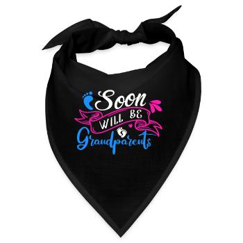 Bald werden wir Oma und Opa, Wir werden Großeltern - Bandana - Schwarz - Vorne