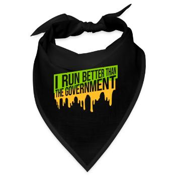 run better than government - Bandana - Schwarz - Vorne
