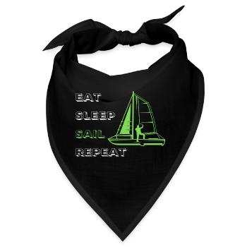 Eat Sleep Sail Repeat - Bandana - Schwarz - Vorne