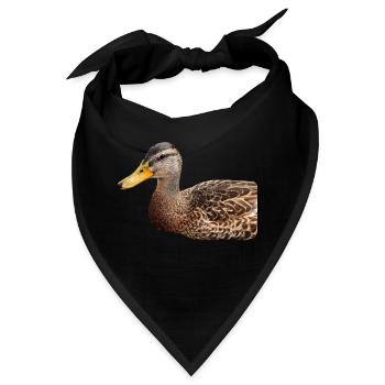 Ente Wildente Entchen Erpel Poster Geschenk - Bandana - Schwarz - Vorne