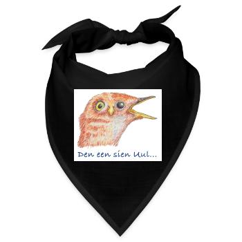 PlattSnack – Den een sien Uul... - Bandana - Schwarz - Vorne