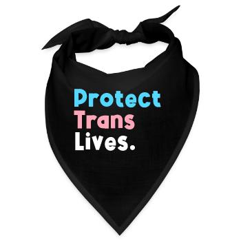 Schützen Sie das Leben von Transgendern, unterstützen Sie den LGBT-Stolz von Transgendern - Bandana - Schwarz - Vorne