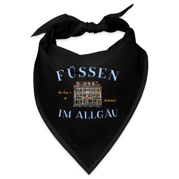 Füssen im Allgäu, Altstadt, Fassade Stadtapotheke - Bandana - Schwarz - Vorne