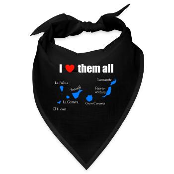 I love them all - Kanaren - Bandana - Schwarz - Vorne