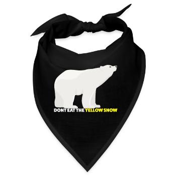 Eisbär - Iss nicht den gelben Schnee - Bandana - Schwarz - Vorne
