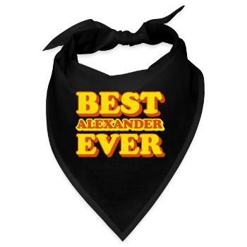 Alexander Vorname Witziges Geschenk - Bandana - Schwarz - Vorne
