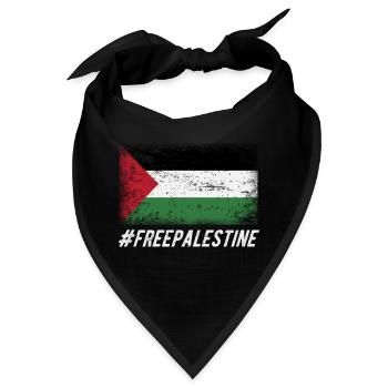 FREIER PALÄSTINA - Bandana - Schwarz - Vorne