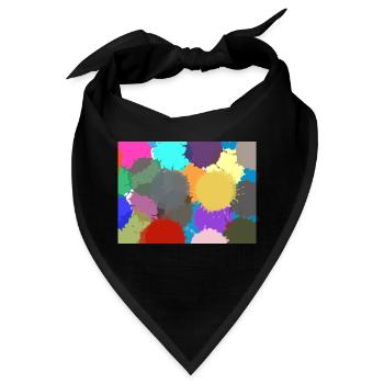 Farbe - Bandana - Schwarz - Vorne