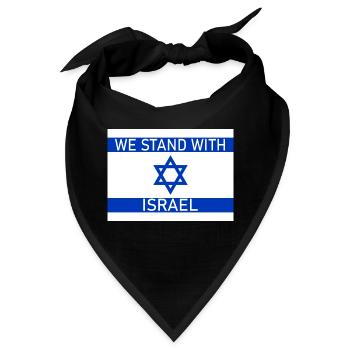 WE STAND WITH - Bandana - Schwarz - Vorne