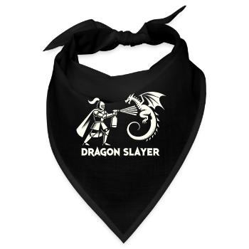 Dragon Slayer Knight Ren Faire LARP, Renaissance - Bandana - Schwarz - Vorne