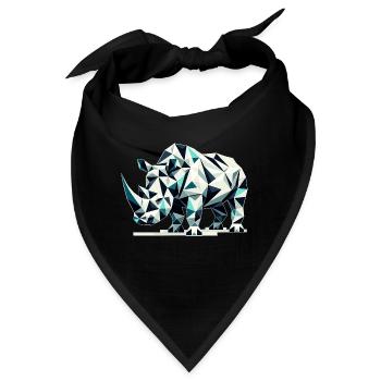 Nashorn // rhino - Bandana - Schwarz - Vorne