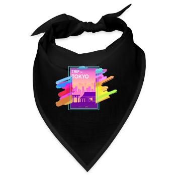 Tokio Tokio Japan Stadt Anime Manga Cool Osaka - Bandana - Schwarz - Vorne