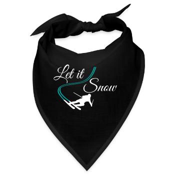 let it snow skifahrer - Bandana - Schwarz - Vorne